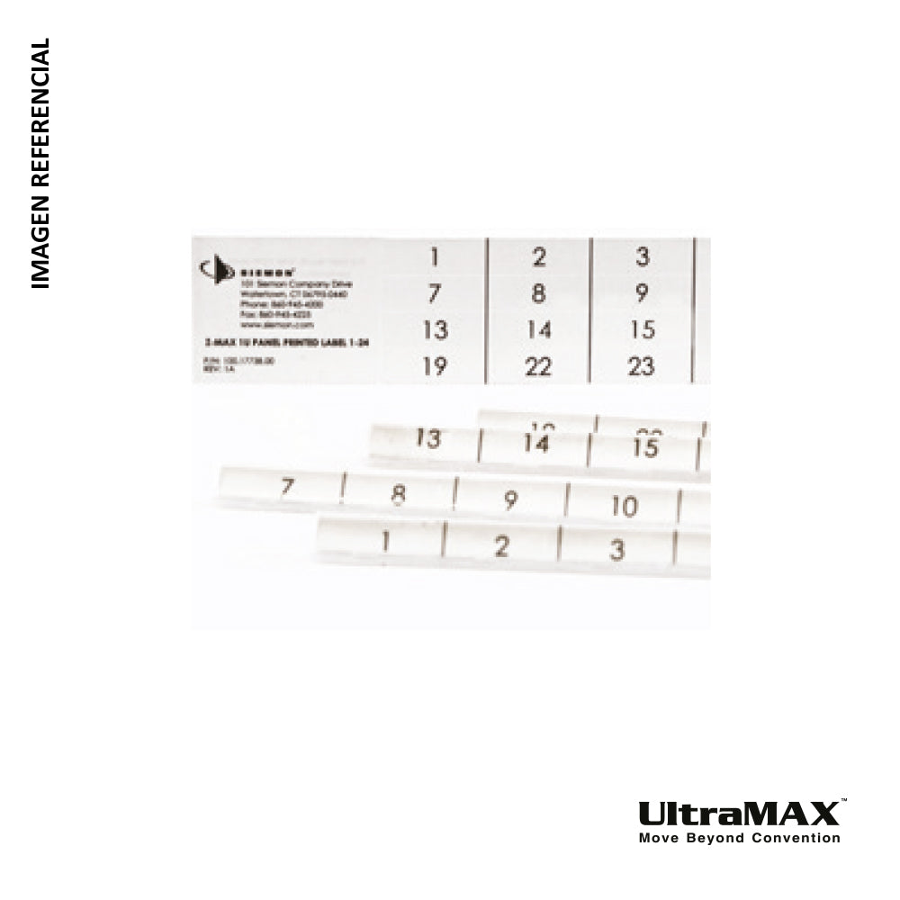 SIEMON Z-PNL-PL24 Etiquetas para paneles, Z-MAX/UltraMAX, 24 puertos.