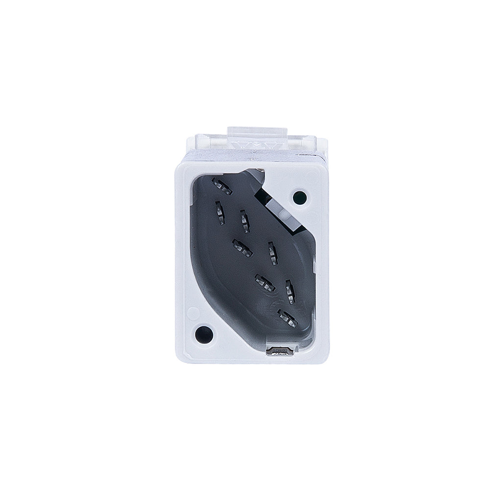 SIEMON Z6A-S06B Conector Jack CAT6A RJ45 Blindado Plano/Angular Azul