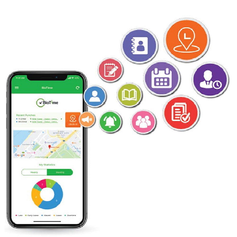 ZKTECO ZKBT-APP-P100 Licencia APP Biotime de Asistencia Móvil para 100 Dispositivos
