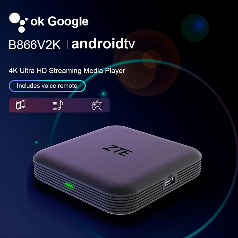 ZTE ZXV10 B866V2K TV Box android 11 Wifi 5 con control de voz hey Google