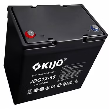 KIJO JDG-12-55AH Batería 12V-55AH AGM-GEL para UPS y Paneles Solares 22.9x13.8x20.8cm