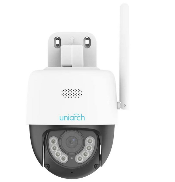 UNIVIEW UHO-P1A-M3F4D Cámara de seguridad WIFI domo 3MP 2K PT 360º audio 2 vías sirena y luz disuasiva