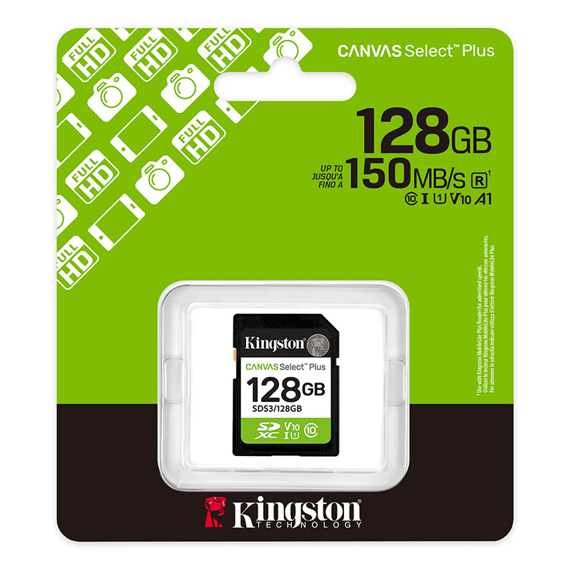 KINGSTON SDS3/128GB CANVAS SELECT PLUS Memoria MicroSD 128GB UHS-I/U1/V10