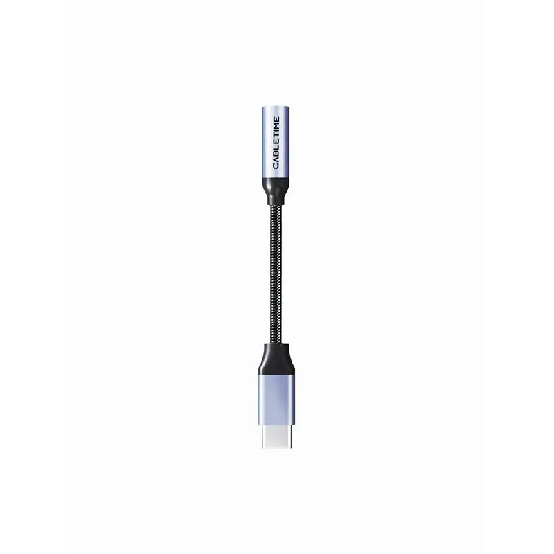 CABLETIME CPA6G Adaptador USB-C a Conector Auxiliar Audio de 3.5mm CT-CMAUF-AG