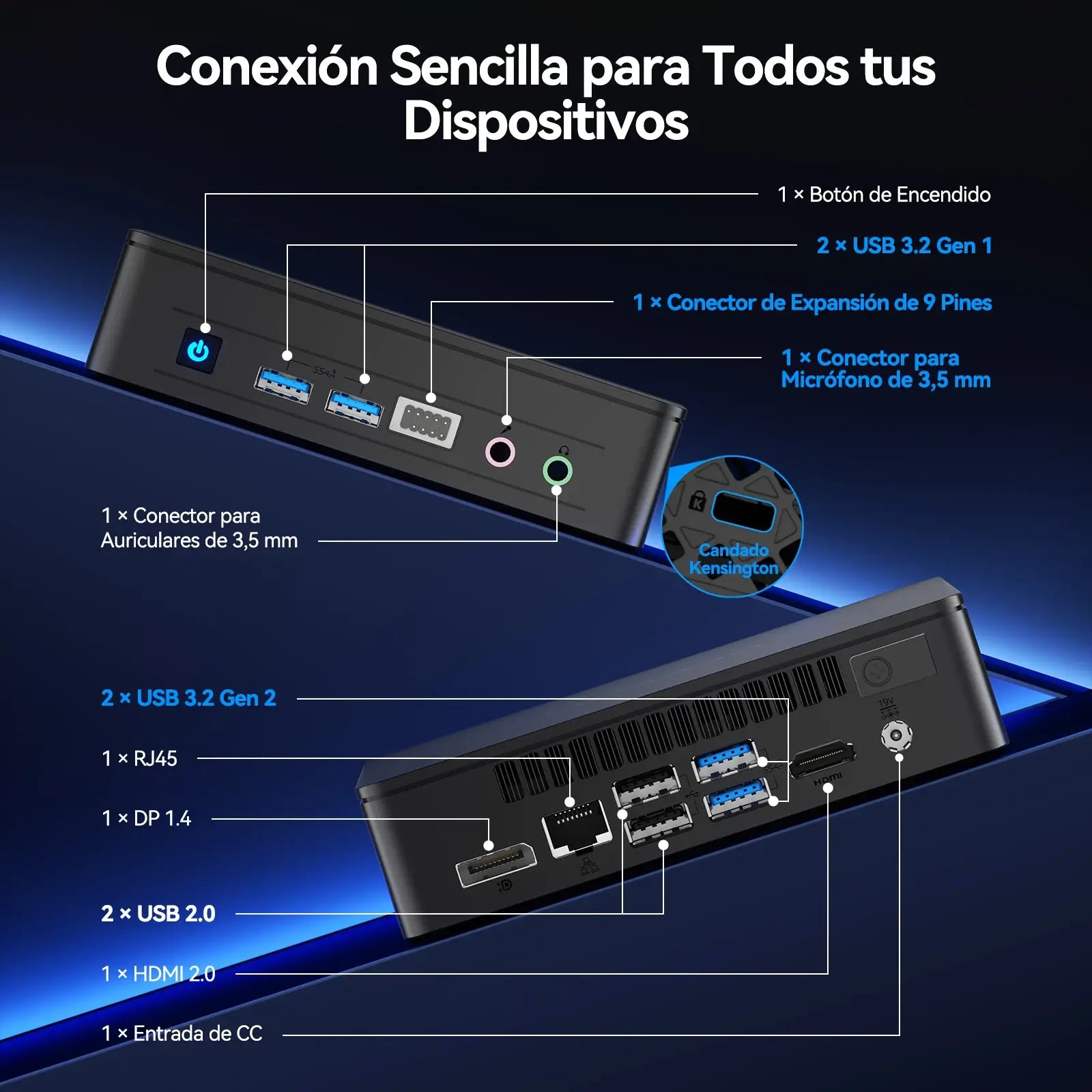 GEEKOM Air12 Lite Mini PC Alto Rendimiento Intel N95 hasta 16 GB de RAM y hasta 2TB de almacenamiento