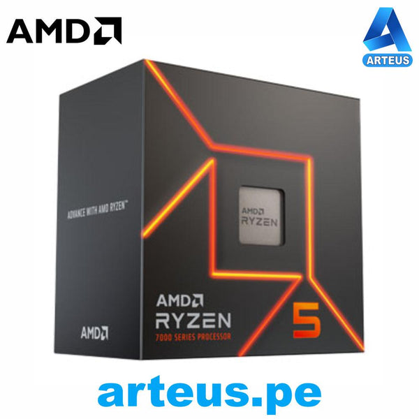 AMD 100-100001015BOX - Procesador AMD Ryzen 5 7600 3.8 - 5.1GHz 32MB L 6-Core AM5 65W. - ARTEUS