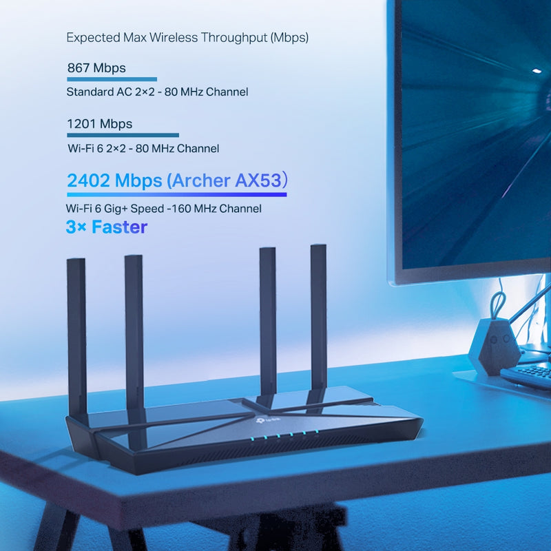 TP-LINK ARCHER AX53 Router WIFI 6 AX3000. Doble banda