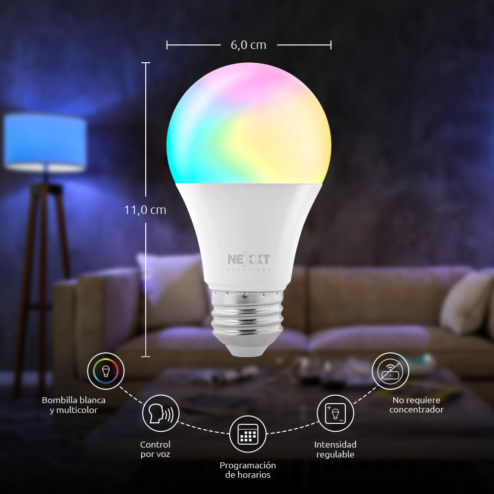 NEXXT SOLUTIONS NHB-C120M Foco LED WIFI Inteligente Multicolor