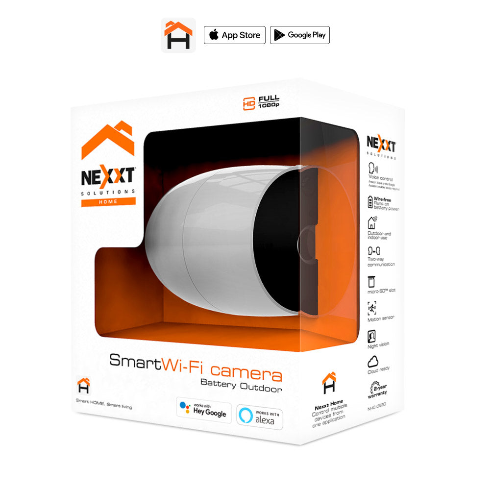 NEXXT SOLUTIONS NHC-O630 Cámara de Seguridad Inteligente Wi-Fi para Exteriores a Batería 1080P