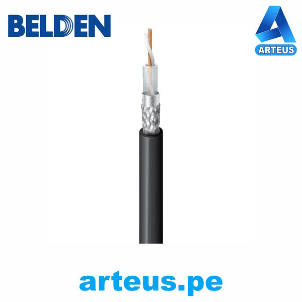 BELDEN 9913-bl-1000 - CABLE COAXIAL RG-8/U SÓLIDO 50-OHM 10 AWG MALLA 90% NEGRO RF RX1000 PIES - ARTEUS