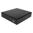 POS LINK 400AS, Cash drawer with 5 sections for bills and 8 for coins. Manual and electric