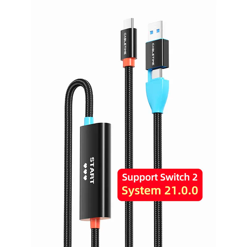 CABLETIME CC19L Cable Capturador de Video USB-C con Puerto USB-C PD 100W CT-ACHC3P-AB1