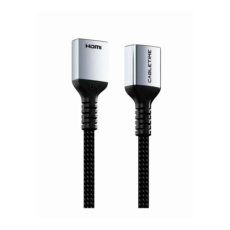 CABLETIME CH18E Cable Extensión HDMI 2.1 8K60Hz Hembra/Hembra 0.5m CT-HDFF8K-AG0.5