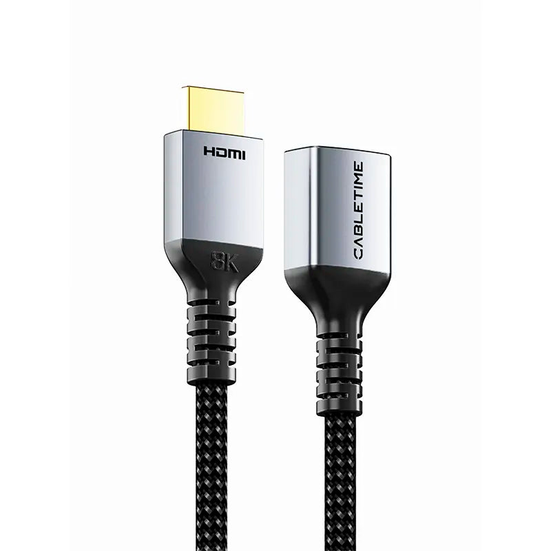 CABLETIME CH17H Cable Extensión HDMI 2.1 8K 60Hz Macho/Hembra 1m CT-HDMF8K-AG1