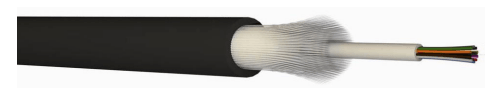 Cable de Fibra Optica 6 fibras 50/125 MMC MULTIMEDIA CONNECT INTEX-6-50-OM4 interior/exterior 6-50-OM4 LSZH tubo central color negro - ARTEUS