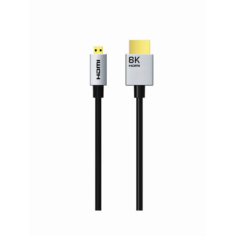 CABLETIME CH16E Cable Micro HDMI Macho a HDMI Macho Bidireccional 8K 60Hz 0.5M CT-HDD8K-AG0.5