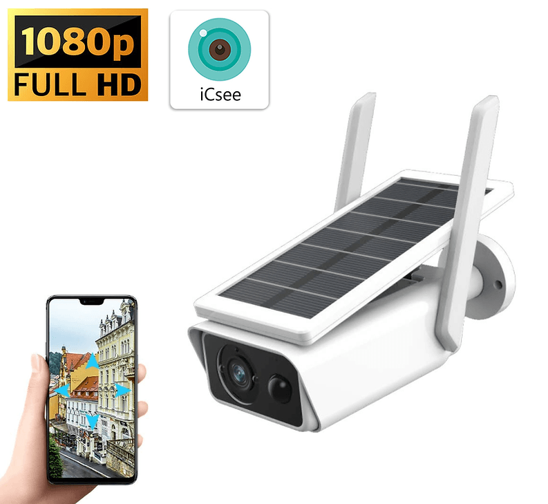 Camara de vigilancia SOLAR Full hd SIPW01_20. Camara WIFI 1080P 2MP con bateria de litio. Micofono y parlante incorporado. - ARTEUS