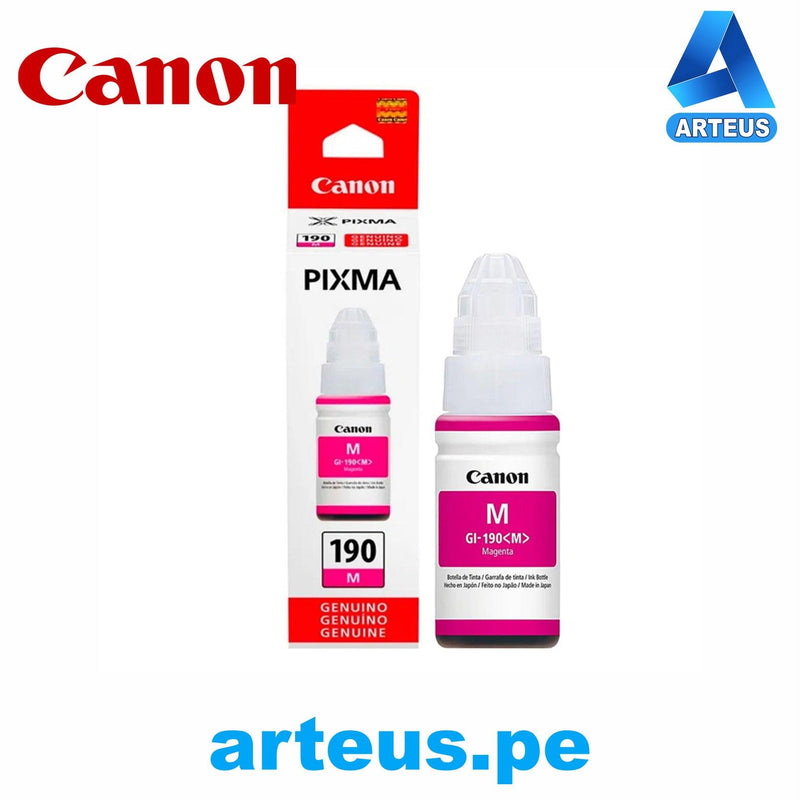 CANON 0669C001AC - Botella de tinta Canon GI-190 M, magenta - ARTEUS