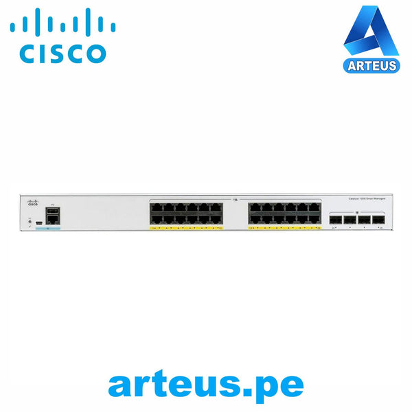 CISCO C1000-24P-4G-L - SWITCH GIGABIT ETHERNET CATALYST 1000, 24 PUERTOS POE+ 195W, 4 PUERTOS SFP+ 56 GBIT/S - ARTEUS