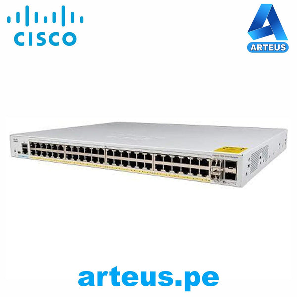 CISCO C1000-48P-4X-L-FT - SWITCH CATALYST 1000 DE 48 PUERTOS GBE POE+ DE 370 W, 4SFP+ DE 10G. - ARTEUS