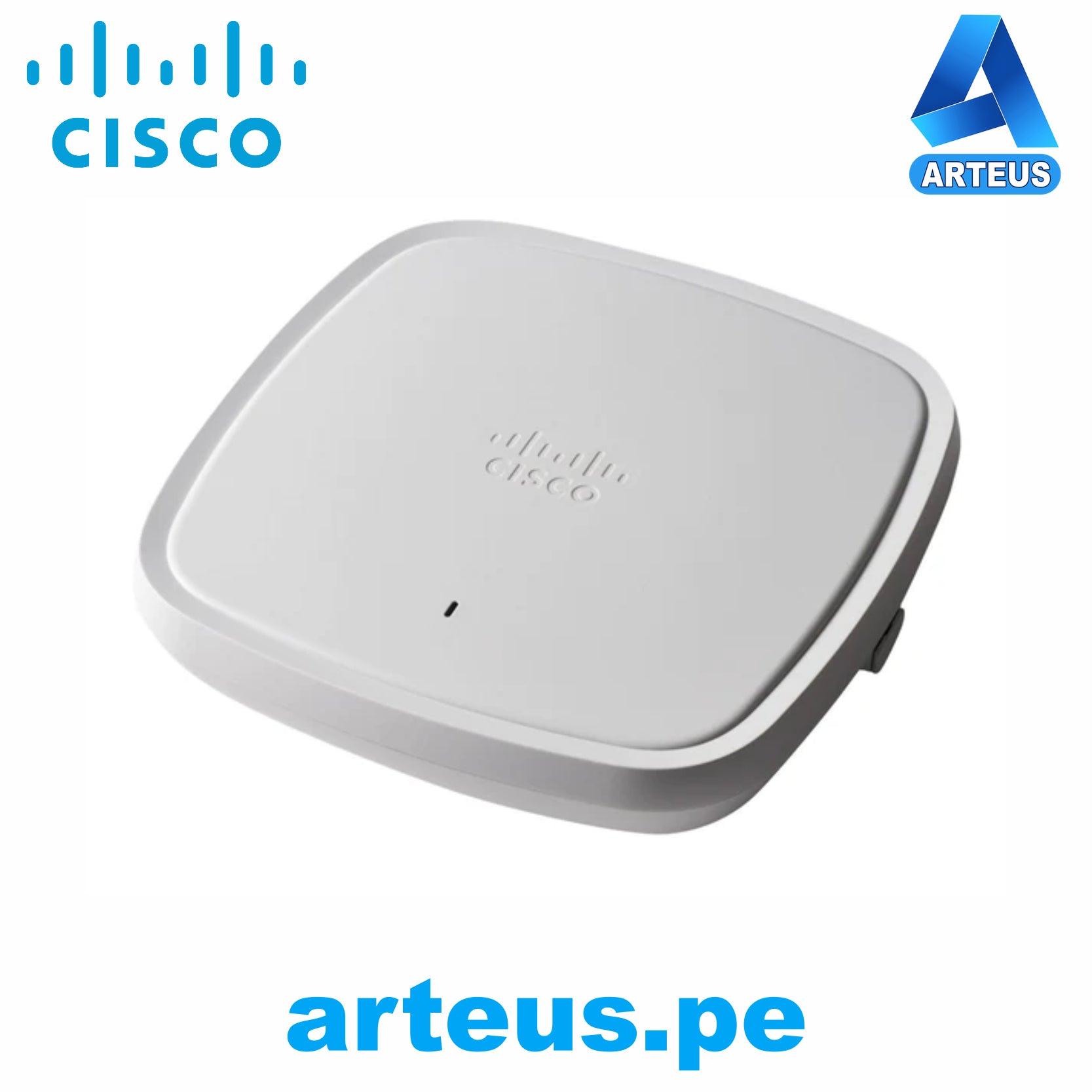Punto de acceso Cisco WiFi 6 802.11ax, color blanco, visto en primer plano
