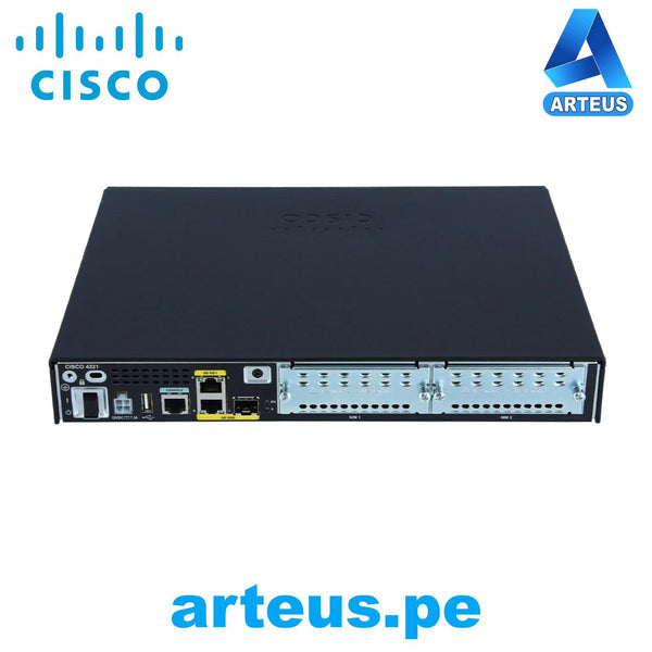 CISCO ISR4221/K9 - Router Cisco ISR 4221 (2GE,2NIM,4G FLASH,4G DRAM,IPB) - ARTEUS