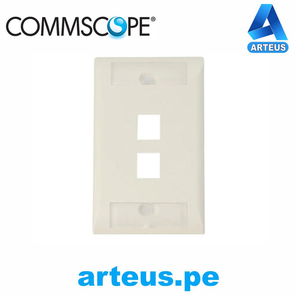 COMMSCOPE 0-2111037-1, Placa de pared 2 puertos | beige | etiqueta - ARTEUS