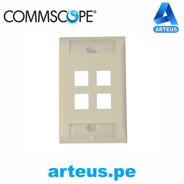 COMMSCOPE 0-2111039-1, Placa de pared 4 puertos | beige | etiqueta - ARTEUS