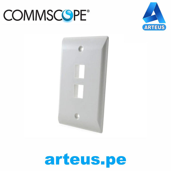 COMMSCOPE 1-2111022-3, Placa de pared 2 puertos | blanco | simple - ARTEUS