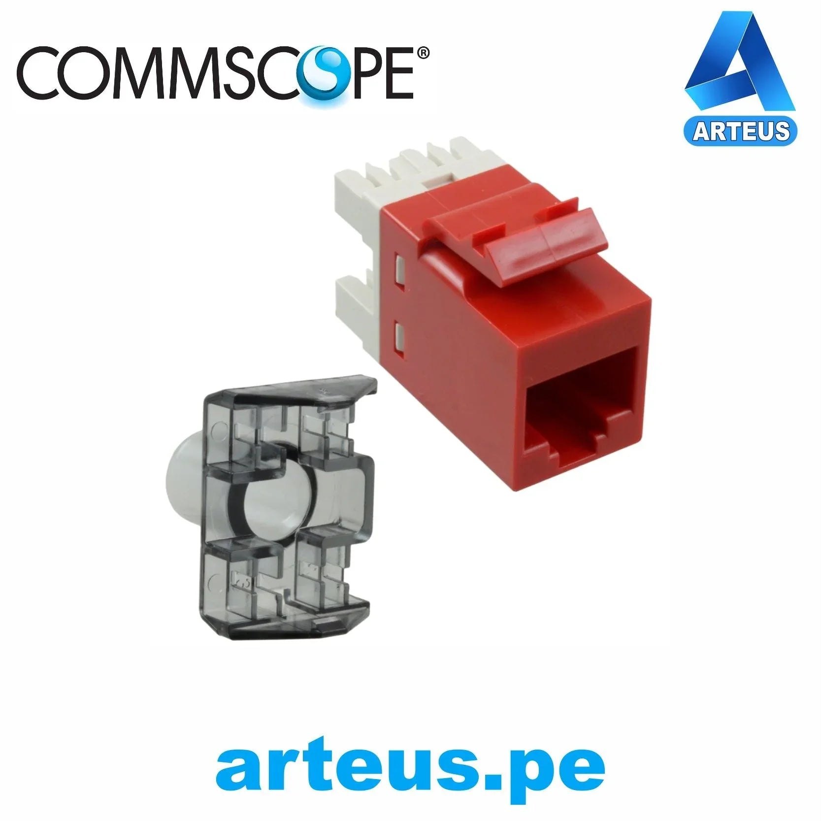 COMMSCOPE 1375055-7, conector modular Cat 6 RJ45 SL vermelho
