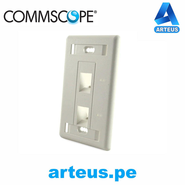 COMMSCOPE 1375155-3, Placa de pared angulado 2 puertos - ARTEUS