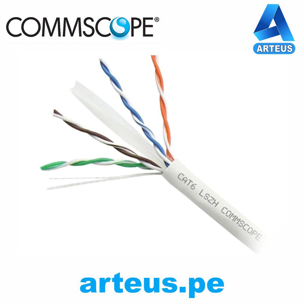 COMMSCOPE 1427070-2, Cable utp cat6 lszh blanco cobre 24awg 250mhz iec 60332-1 rollo 305mts - ARTEUS