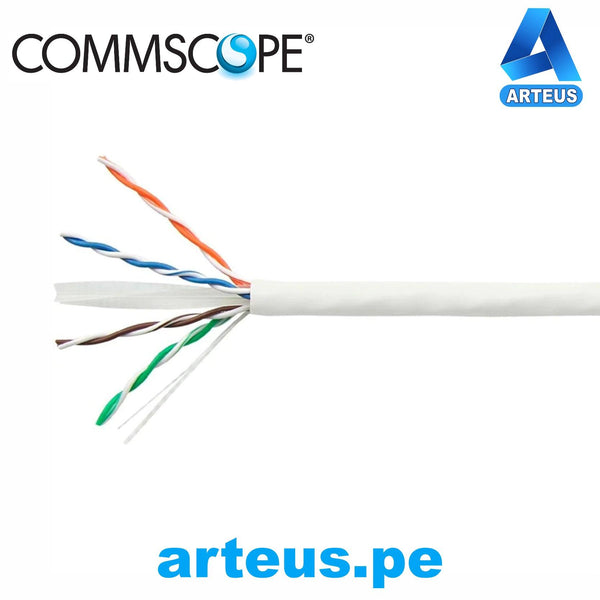 COMMSCOPE 1427077-2, Cable utp cat6 lszh blanco cobre 24awg 250mhz iec 60332-3 rollo 305mts - ARTEUS