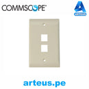 COMMSCOPE 2111022-1, Placa de pared 2 puertos | beige | simple - ARTEUS