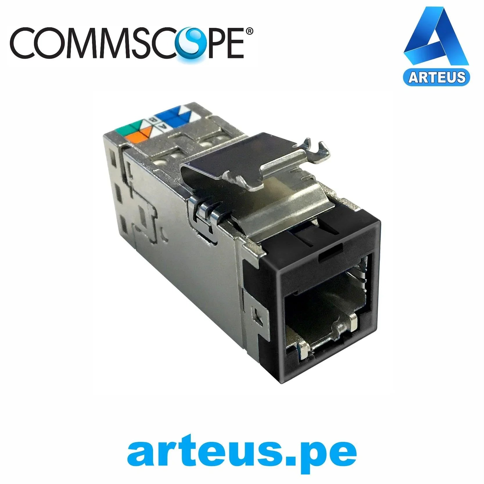 COMMSCOPE 2153449-2 Jack Blindado Cat6A RJ45 SLX Negro