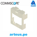 COMMSCOPE 2848025-3, Mascara para plug modular rj-45 cat6a- bolsa x 50und| blanco - ARTEUS