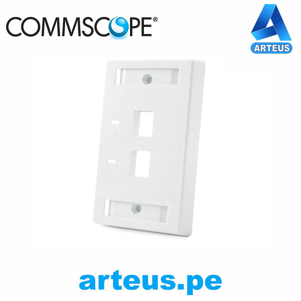 COMMSCOPE 557505-3, Placa de pared 2 puertos | blanco | etiqueta - ARTEUS