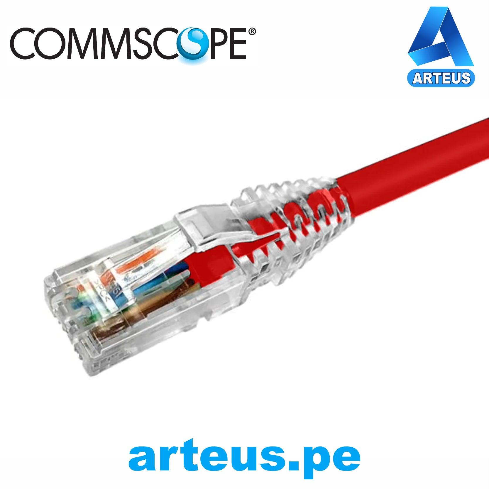 COMMSCOPE NPC06UZDB-RD003M, Patch cord cat 6 - u/utp 24 awg lszh |3 mtrs rojo - ARTEUS