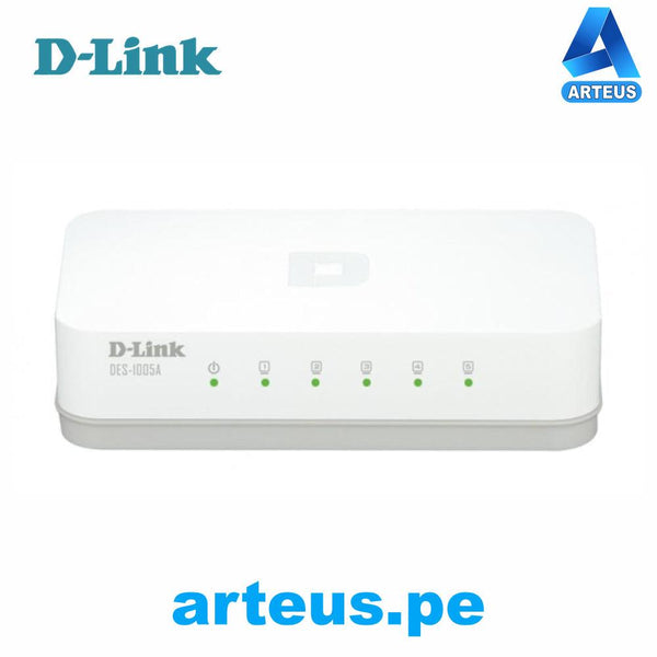 D-LINK DES-1005A - Switch 5 RJ-45 10/100 Mbps Auto MDI/MDI-X Presentación en caja - ARTEUS