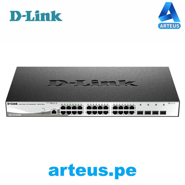 D-LINK DGS-1210-28 - Switch Web Smart 24 RJ-45 LAN GbE y 4 puertos SFP autovoltaje - ARTEUS