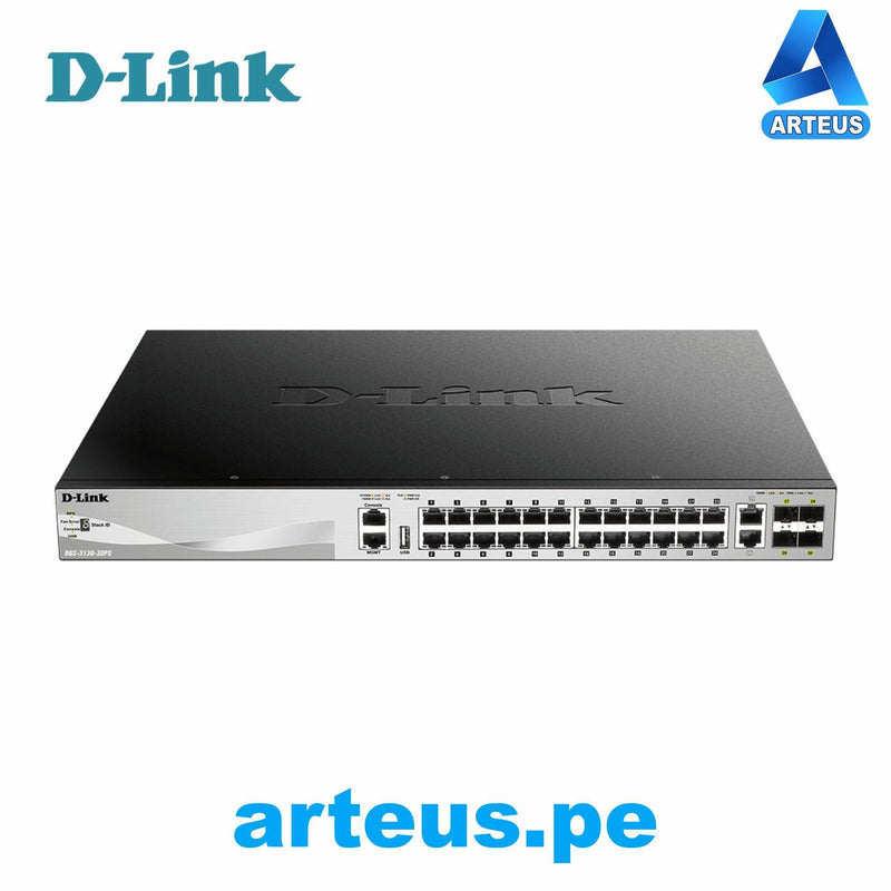 D-LINK DGS-3130-30PS - Switch Administrable 24 RJ-45 1000BASE-T PoE ports - ARTEUS