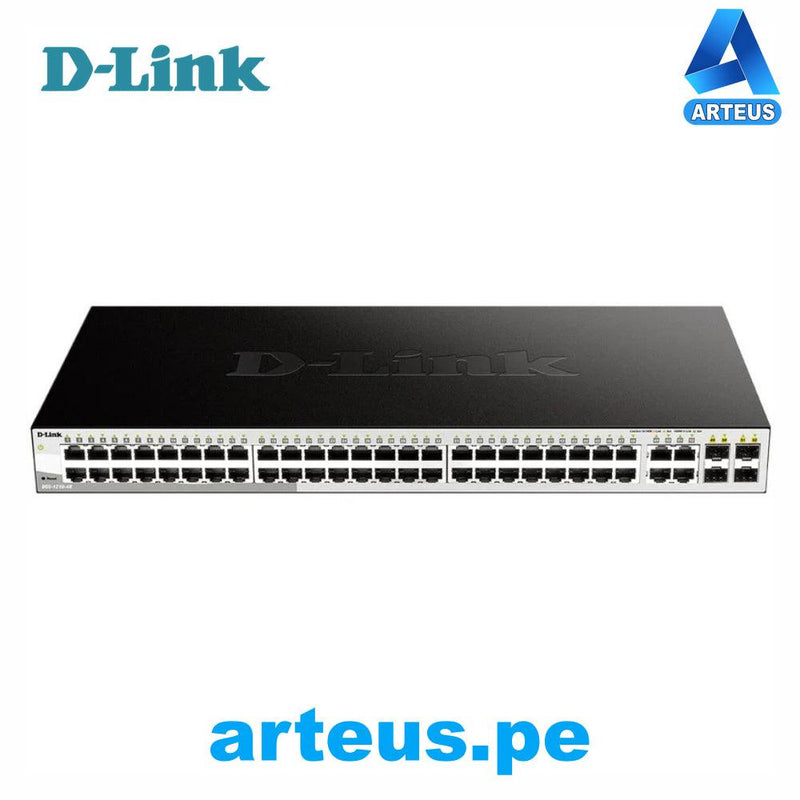 D-LINK DGS-3130-54PS - SWITCH ADMINISTRABLE - 48 RJ-45 GbE PoE ports + 2 x 10GBASE-T 10/100/1000BASET POE - ARTEUS