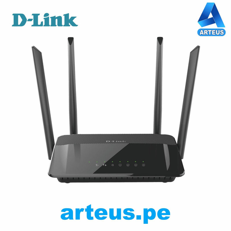 D-LINK DIR-822 - Router Ethernet Wireless AC1200 Dual Band 2.4/5.0 GHz 1 RJ-45 WAN, 4 RJ-45 LAN - ARTEUS