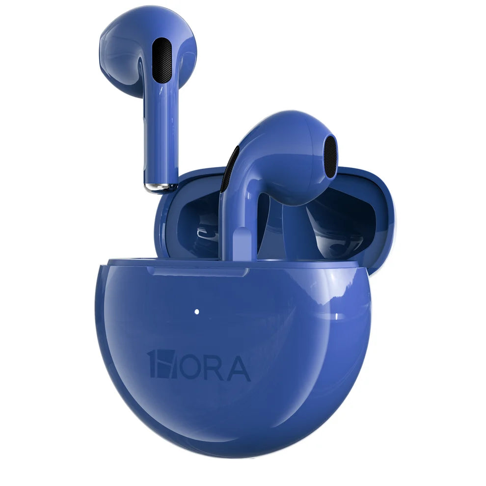 1HORA AUT119-NB Auriculares Inalámbricos TWS Bluetooth 5.3 con Estuche Circular LTW-006