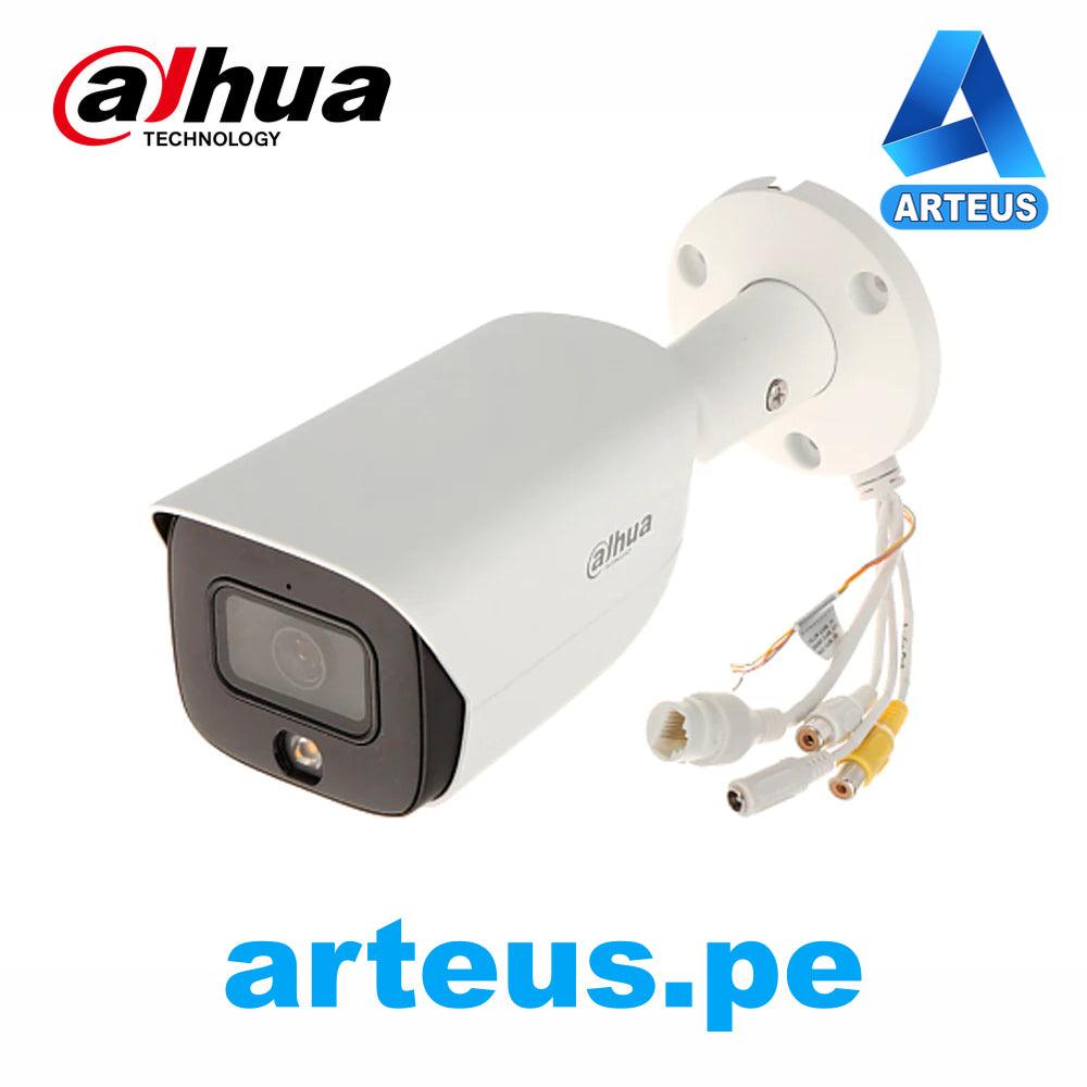 Cámara de vigilancia IP dahua tipo tubo, 2MP, lente 3.6mm, visión nocturna, cables visibles