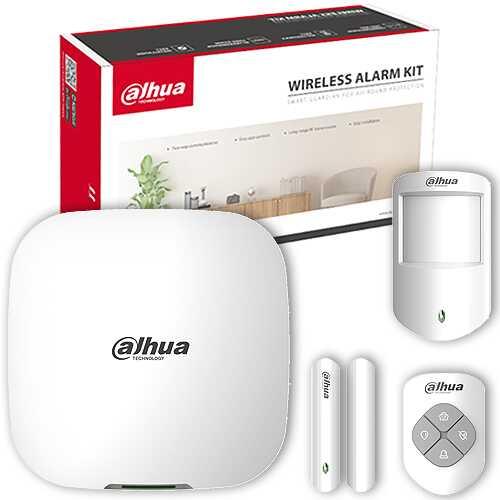 DAHUA DHI-ART-ARC3000H-03-W2 - Kit de alarma contra robo inalámbrico wifi - Incluye: 01 panel consola + 1 Pir infrarrojo interior + 1 Contacto magnético + 1 llavero 4 botones - ARTEUS