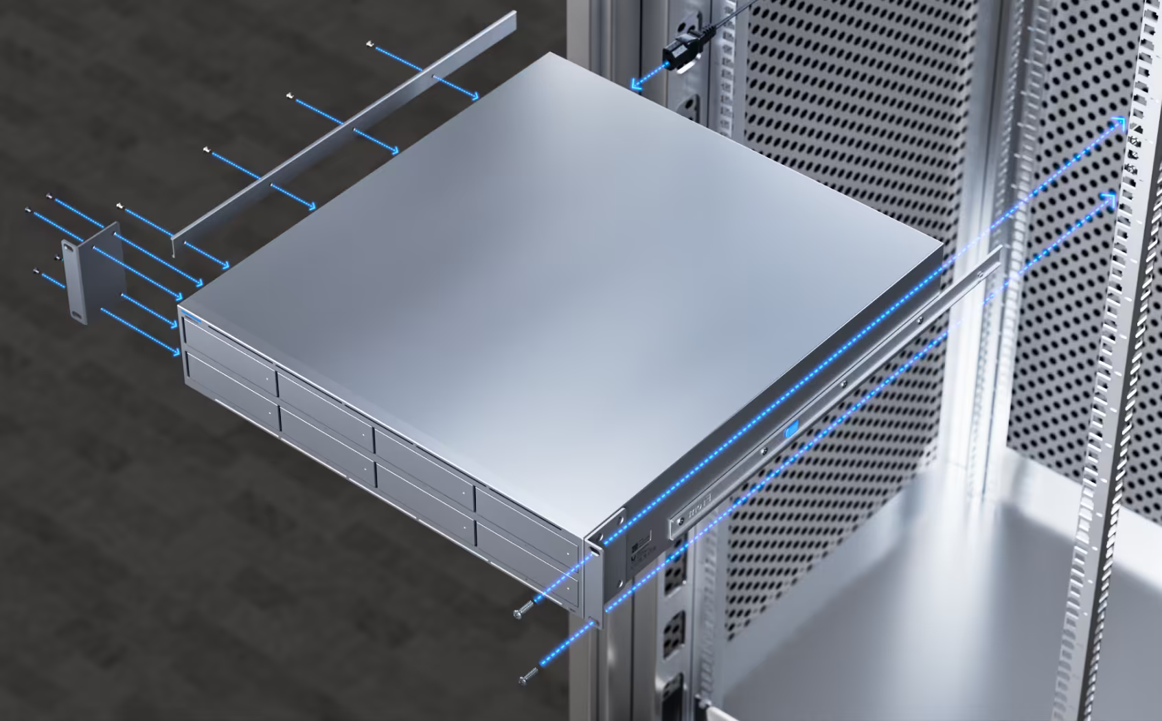 UBIQUITI UNAS-Pro-8 NAS de 2RU 8 Bahias 2 Puertos SFP+ 10G 1 Puerto RJ45 10GbE