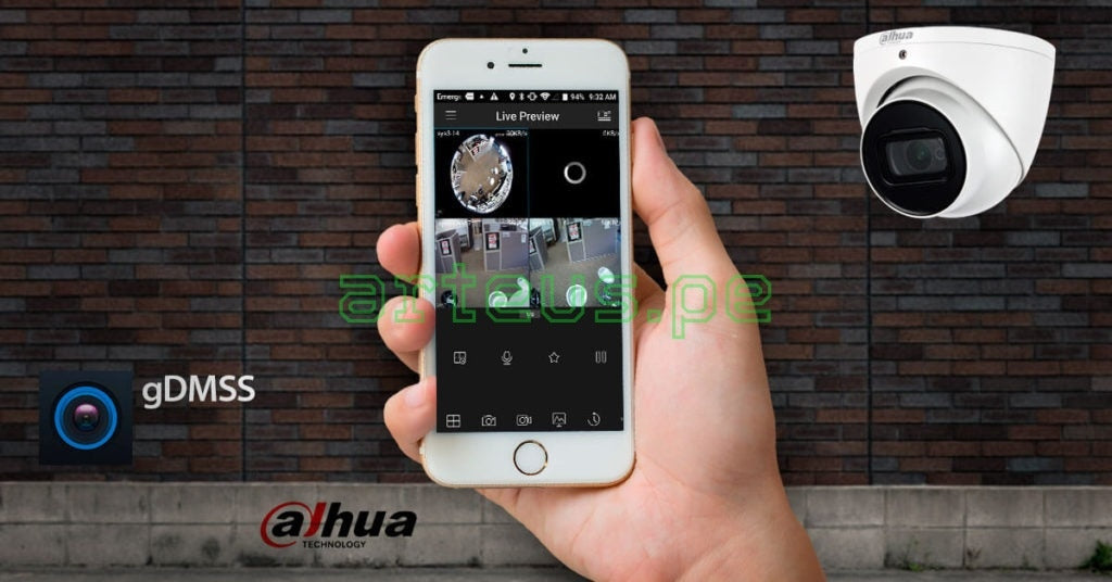 DAHUA IPC-HDW1830T-S6 Cámara de Seguridad IP POE 4K 8MP 2.8mm IP67 Micrófono IR 30m