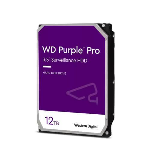 Disco duro Purpura 12TB WESTERN DIGITAL WD121PURP Almacenador de datos 3.5" 7200RPM 256MB. Para equipos de video vigilancia (Industrial 24/7) - ARTEUS