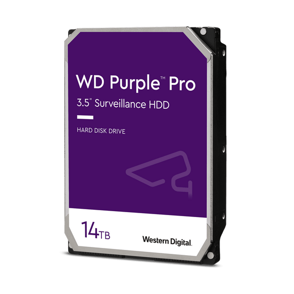 Disco duro Purpura 14TB WESTERN DIGITAL WD141PURP Almacenador de datos 3.5" 7200RPM 256MB. Para equipos de video vigilancia (Industrial 24/7) - ARTEUS